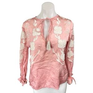 Karina Grimaldi Pink Silk Top- Medium